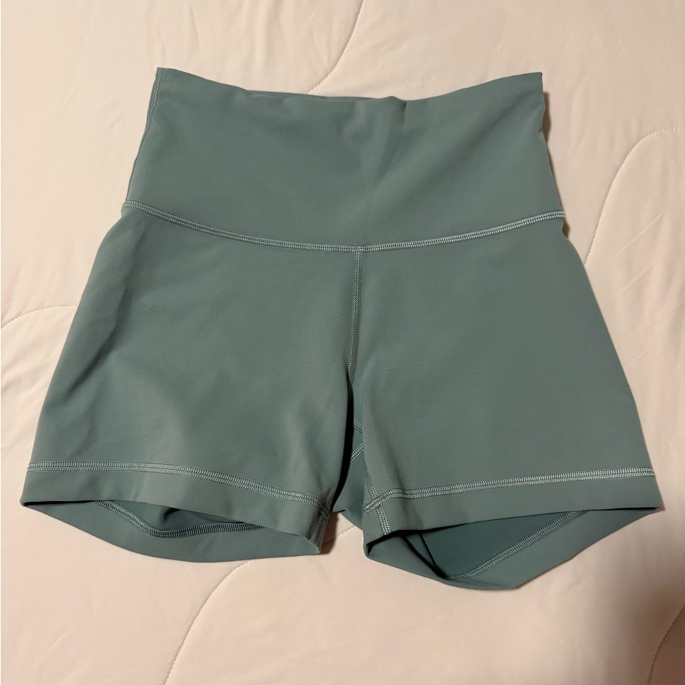 High-Waisted Green Women's Shorts